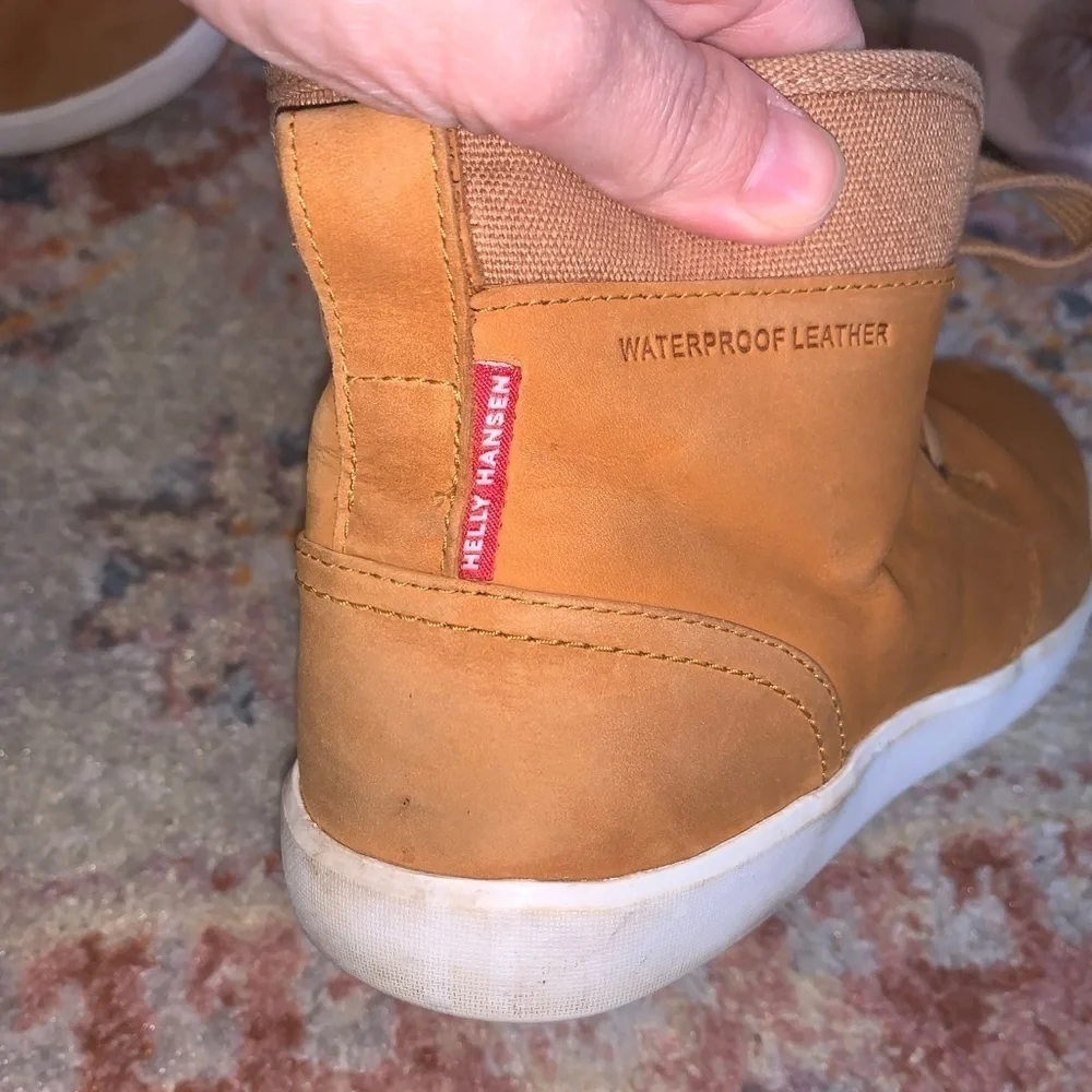 Helly Hansen Brown Leather GERTON Waterproof High Top Boots Shearling Lining 7